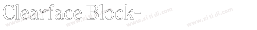 Clearface Block字体转换